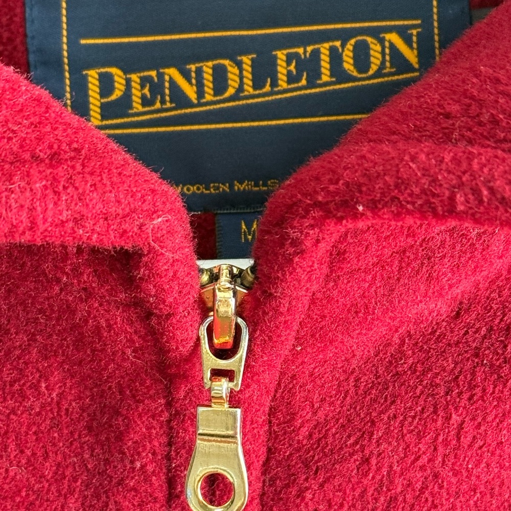 Pendleton Hooded Full Zip Womens Medium Red Jacket - image 3